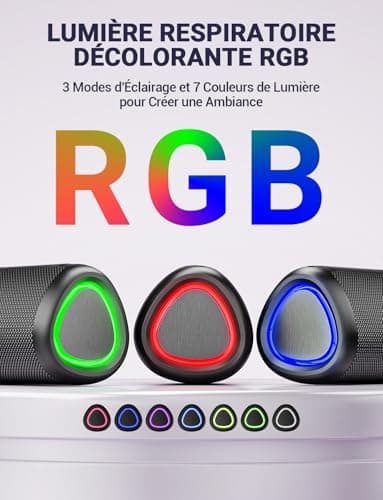 Portable Bluetooth Speaker Mini Wireless Speaker 15W Bluetooth 5.3 Powerful Speakers with Pairing TWS 2500mAh 30m 3 Lighting Effects IPX5 AUX TF Card Parties Parties Outdoor Travel - Image 5