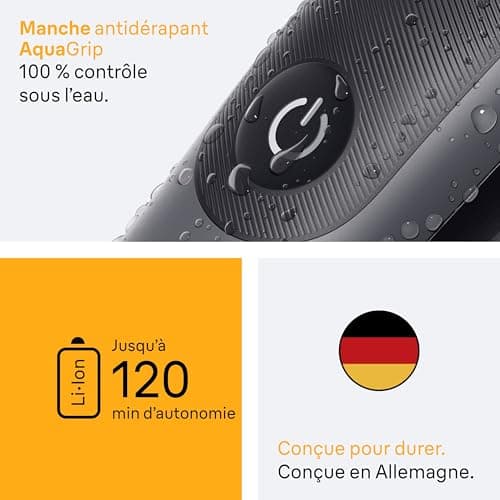 Braun Tondeuse Tout-En-Un Series 5, 9-En-1, Lame Ultra Affûtée, 120 Min D’autonomie, Protection SkinGuard Pour Le Corps, Coupe Précise Et Efficace, Manche AquaGrip Pratique Sous L'eau, AIO5545, Gris - Image 6