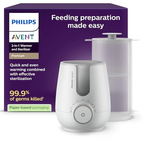 PHILIPS Avent Premium 2-in-1 Hospital Compliant Water Bath Bottle Warmer and Steriliser with Intelligent Temperature Sensor, SCF359/00 - Image 2