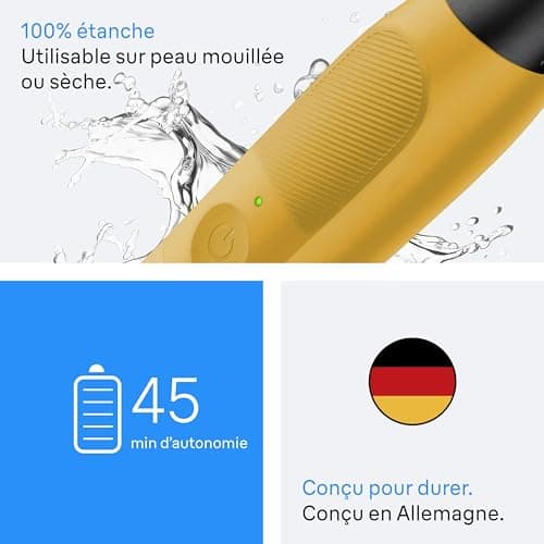 Braun Rasoir Electrique Pour Hommes Tout-En-Un Series 3 XT3 XT3205 Avec Une Lame Unique 4D Flex, Jaune, Coffret De Rasage Avec +7 Outils Pour Styliser Et Raser La Barbe, 3 Sabots Pour Le Visage - Image 6