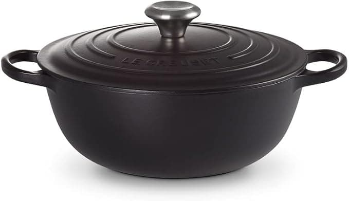 Le Creuset Signature Enamelled Cast Iron Stock Pot with Lid, 26 cm, Round, 4 L, 4.25 kg, Matte Black, 21114260000430 - Image 1