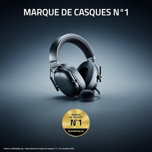 Razer BlackShark V3 - Wireless Headphones for Esports - 50mm Titanium Speakers - Detachable HyperClear Mic - THX Spatial Audio - Wireless 2.4Ghz & Bluetooth - FPS Profiles - PC/Mac | Black - Image 4