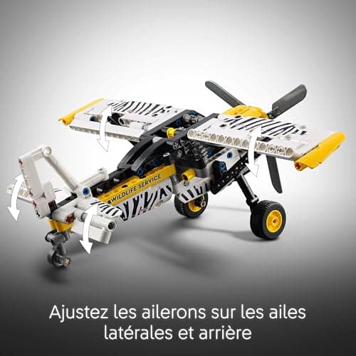 LEGO Technic L'Avion de Brousse Construction Game for Boys and Girls from 8 Years Old Model with 4-Cylinder Engine with Pistons and Propeller – Gift Idea for Children with Mechanical Enthusiasts 42198 - Image 5
