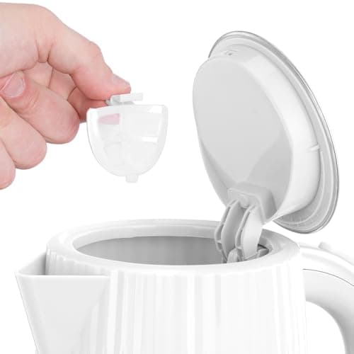 Russell Hobbs Eden 27360-70 Electric Kettle (Hot Water, Tea, Coffee, 1.7 L, Pressure Opening Lid, Perfect Pouring Spout, Removable and Washable Filter, Indicator Light, White, 2400W) - Image 6