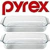 Pyrex Basics 3 Quart Oblong Glass Baking Dish, Clear 9 x 13 inches (Set of 2) Pyrex - Image 3