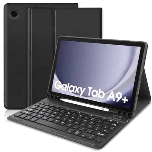 Keyboard Case Compatible with Samsung Galaxy Tab A9+ 11 Inch 2023, French AZERTY Keyboard Case for Samsung Galaxy Tab A9+/A9 Plus 11 Inch 2023 (SM-X210/X216/X218) - Image 2