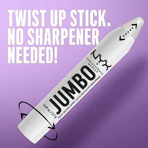 NYX Professional Makeup Jumbo Multi-Use Face Stick Highlighter Pencil, Intense Colour, Multi-Use Highlighter Pencil with Care Oils, Colour: Vanilla Ice Cream (02) - Image 4