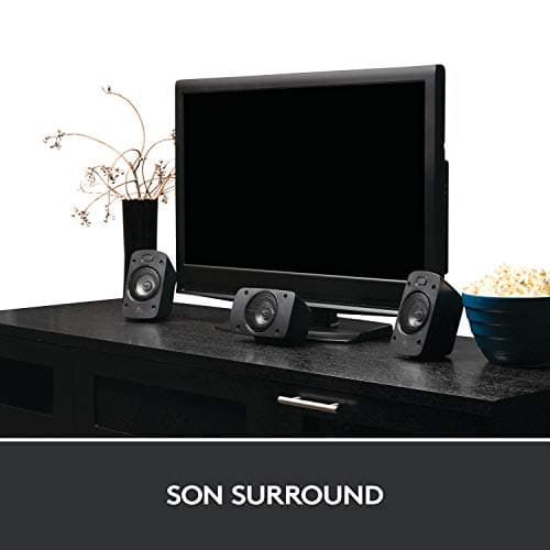 Logitech Z906 Système de Haut-Parleurs avec Son Surround 5.1, Certifié THX, Dolby & DTS, 1000 Watts en Puissance, Multi-Dispositifs, Entrées Multiples, Télécommande, Prise EU/France, PC/PS4/Xbox/TV - Image 3