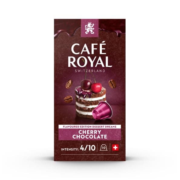 Café Royal Cherry Chocolate Flavoured Nespresso Compatible Coffee Capsules, 100% Arabica, Rainforest Alliance, 100 Capsules - Image 3