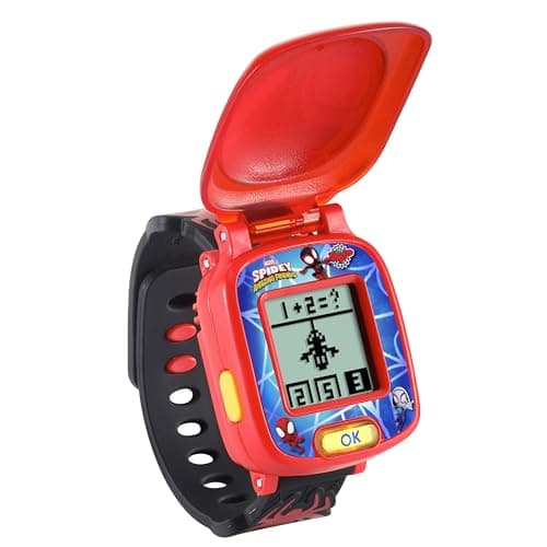 VTech - Spin Interactive Game Watch - Spidey Children's Watch with Animated Screen, Adjustable Strap, 9 Dials, 4 Educational Games - Marvel Toy - Gift for Children from 3 Years to 7 Years - French - Image 5