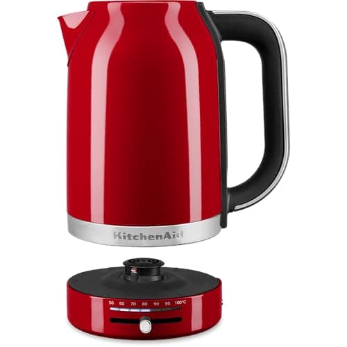KitchenAid 5KEK1701EER Vintage Design Stainless Steel Electric Kettle with Adjustable Temperature from 50 to 100 °C with Removable Anti-Limescale Filter, 1.7 L Capacity, 2400 W, Empire Red - Image 3