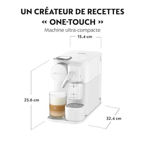 De'Longhi Nespresso Lattissima One Evo EN510.W, Capsule Coffee Machine, Espresso and Cappuccino, 1450 W, White - Image 5