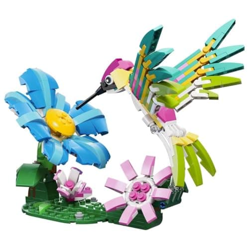 LEGO Creator 3-en-1 Animaux Sauvages : le Colibri Coloré - Jouet Oiseau se Transformant en Figurine de Papillon ou Poisson - Décoration Intérieure DIY - Cadeau Original Fille ou Garçon dès 8 ans 31384 - Image 5