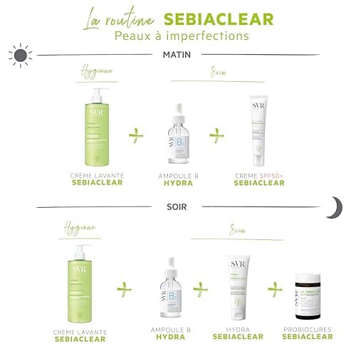 SVR - Sebiaclear Cleansing Cream - Sebiaclear Range - Moisturizing and Soothing Cream Cleanser - For Dehydrated Acne-prone Skin - Niacinamide, Zinc, Glycerin - 400ml - Image 7