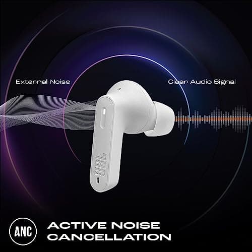 JBL Tune Beam, Écouteurs sans fil avec Réduction de Bruit, Bluetooth 5.3, autonomie jusqu'à 48 h, charge rapide, son JBL Pure Bass, blancs - Image 6