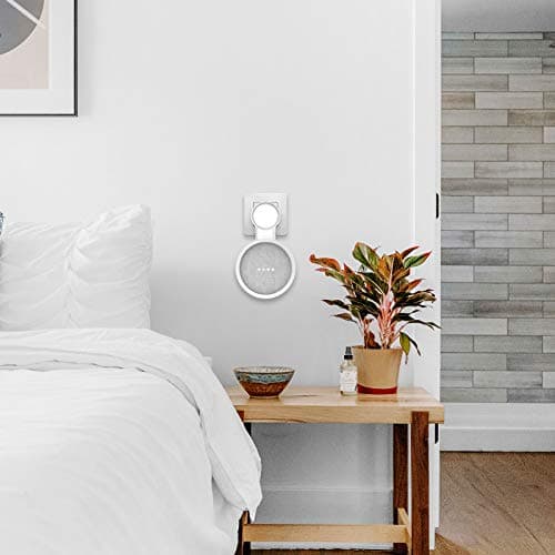 PlusAcc Wall Mount for Google Home Mini/Nest Mini (2nd Gen), Space-Saving Solution for Your Smart Home Speaker, Smart with Cord Arrangement for Living Room, Kitchen (White) - Image 7