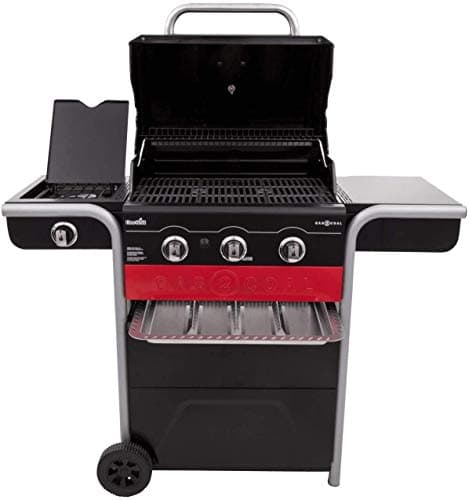 Char-Broil Gas2Coal 330 Gas Barbecue - Hybrid Grill, Patented Charcoal Tray, 3 Burners - Ideal for Outdoor Cooking, Garden and Patio - Image 4