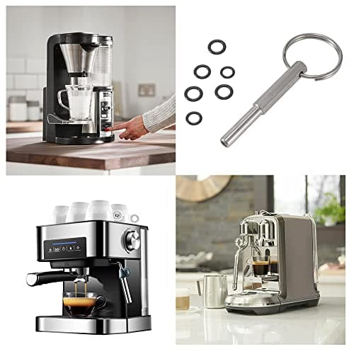 Oval Head Coffee Machine Wrench with Key Ring and 6 Rubber Rings, Oval Screwdriver Drive Bit Coffee Machine Repair Tools Compatible with Nespresso Jura Krups AEG - Image 8