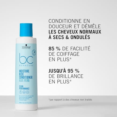 Schwarzkopf Professional Bonacure Moisture Kick Conditioner Normal Dry Hair Vegan Care Complex With Glycerol Better Manageability Elasticity Moisturizing Detangling 200ml - Image 4