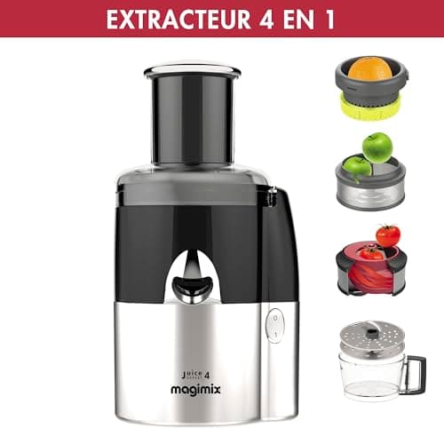 Magimix Juice Extractor & Juice Extractor 4-in-1 Multifunctional Juice Expert 4 - Professional Ultra-Silent Motor, Made in France, Black - Image 4