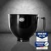 Kitty Professional Stainless Steel Mixing Bowl - KitchenAid Compatible - 12 oz & 4.8 Gallon - with Measuring Scales - Dishwasher Safe (Titanium Black) - Image 3