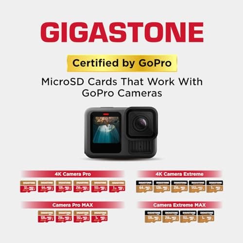 Gigastone 128GB Micro SD Card, 4K Video Recording for GoPro, Action Camera, DJI, Drone, Nintendo Switch, R/W up to 100/50MB/s MicroSDXC UHS-I U3 A2 V30 C10 Memory Card - Image 6