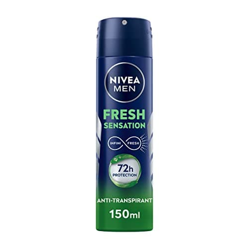 NIVEA MEN Déodorant Spray Fresh Sensation (1 x 150 ML), Déodorant Homme fraîcheur 72 h, Anti-Transpirant parfumé Longue durée à la Formule INFINIFRESH Unique - Image 3