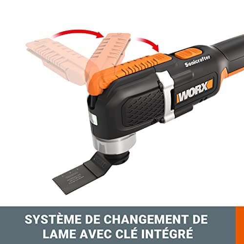 WORX 20V WX696.9 Cordless Oscillating Tool, Powerful 5000/6000rpm, 3.6° Wide Angle Oscillating Oscillating Tool, Easy Blade Change, Lightweight, No Battery or Charger - Image 4