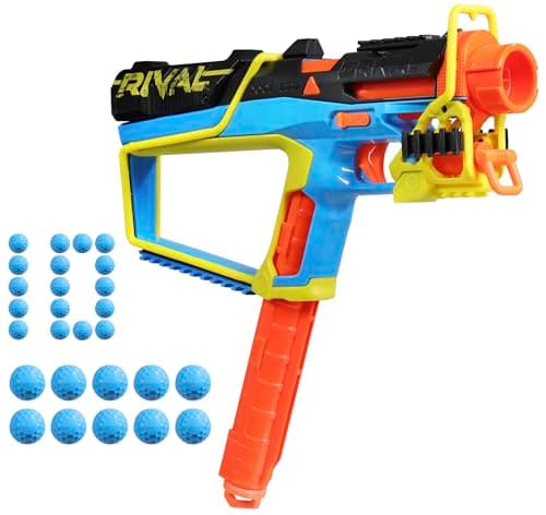 Nerf Rival Mirage XXIV-800 Blaster Pistol, 10 Nerf Rival Balls, 2 Charging Ways, 8 Removable Round Chargers, Pump Priming, Gift for Teens - Image 2
