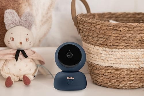 BÉABA, Baby Monitor, 2-in-1 Video Monitor/Dedicated Mobile App, HD Camera, 360° Rotation, Night Vision, Walkie Talkie, Lullabies, Temperature/Humidity Control, Zen Premium Midnight Blue - Image 3