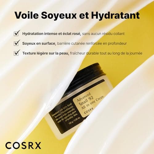 COSRX Advanced Snail 92% All In One Cream 100 ml | Crème Hydratante avec Bave d'Escargot | Pour Anti Rides Peaux d'Acné et Peau Sèche Soins pour le Visage de Jour Femme | Coréen Korean Skincare - Image 6