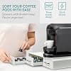 Navaris Coffee Capsule Drawer – Coffee Machine Pod Holder Compatible with Nespresso CBTL K-Cups with 3 Drawers – Storage Pods 48 Capsules – White - Image 6