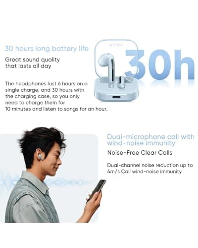 Xiaomi Redmi Buds 6 Active (version globale), écouteurs sans fil, Bluetooth, 13,7 cm, autonomie de la batterie de 30 h, réduction du bruit pour les appels, 5 modes de réglage, étanchéité IPX4, bleu - Image 6