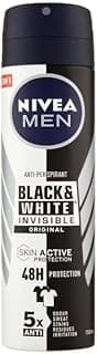 NIVEA NIVEA MEN Black & White Invisible Original Spray 72h (6 x 200 ml) - Déodorant anti-taches pour homme