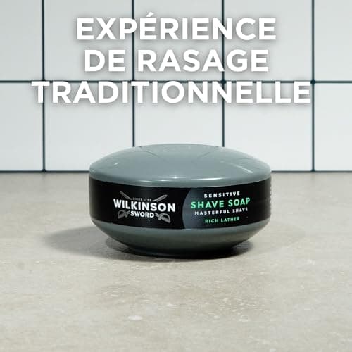 Wilkinson Sword shaving soap for sensitive skin Ideal for men's toiletry bags, home barber kits, shaving soap and bowl for sensitive skin, 1 pack - Image 4