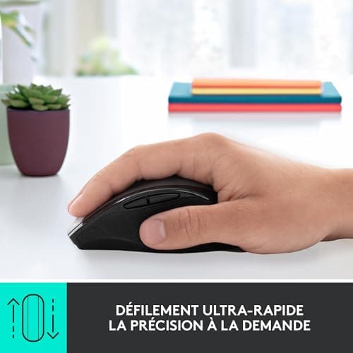 Logitech M705 Marathon Wireless Mouse, 2.4GHz Unifying USB Receiver, 1000 DPI, 5 Programmable Buttons, 3 Year Battery, Compatible with PC, Mac, Laptop, Chromebook – Grey - Image 4