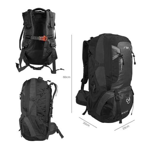 OcioDual Sac a Dos Randonnee 60L, Sac Randonnée, Voyage Imperméable Léger, Sac de Voyage Cabine Pliable, Sac a Dos Homme Montagne Trekking, Kit Survie Guerre - Image 7
