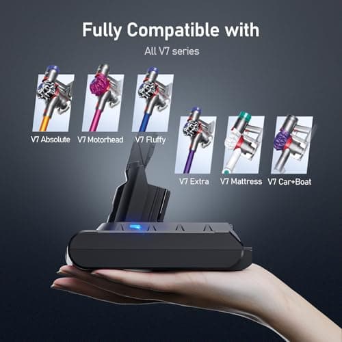 Keenstone 8000mAh Battery for Dyson V7 Motorhead Animal Trigger Pro Fluffy Mattress Absolute SV11 Vacuum Cleaner with 2 Filters, Screws and Screwdriver - Image 4