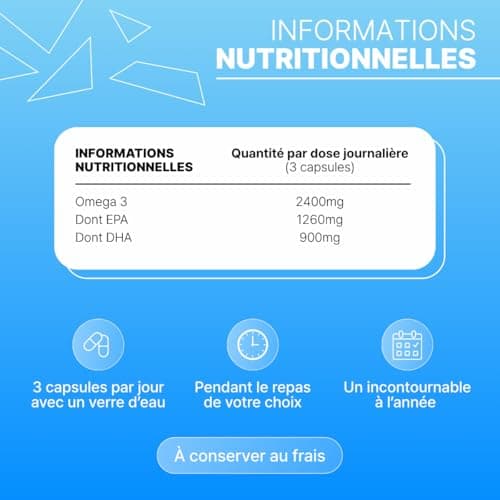Omega 3 3000mg | Complément Alimentaire Défense | Huile de Poisson labélisée | Haute Concentration en EPA et DHA | Hautement Biodisponible | 90 gélules | Cure de 1 mois | Made in France | Nutripure - Image 7