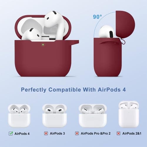 AirPods 4 Case 2024 Case with Cleaning Kit, 2mm Ultra-Thin Shockproof Silicone Protective Cover 4-in-1 Accessories for Apple AirPods 4th Generation with Carabiner and Lanyard - Image 5