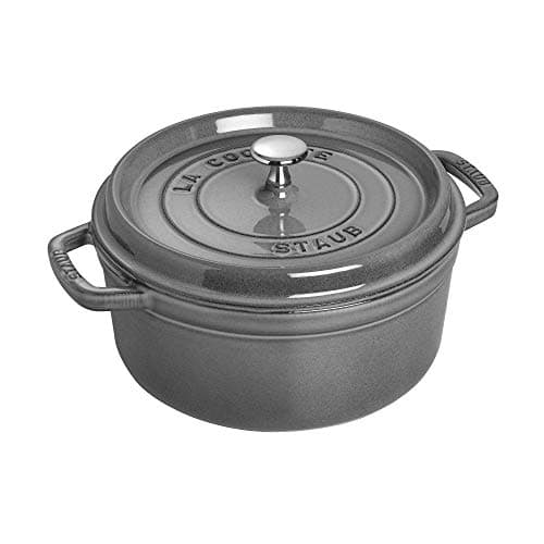 STAUB Cast Iron Casserole Dish Round 24 cm, 3.7 L, Graphite Grey - Image 3