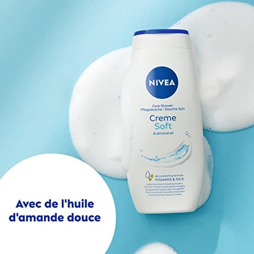 NIVEA Lot Crèmes douche Soin (6 x 250 ml), enrichie à la Vitamine C & E et Huile d'Amande douce, Soin corps hydratant qui nettoie respecte et renforce le microbiome pour peaux sèches - Image 7