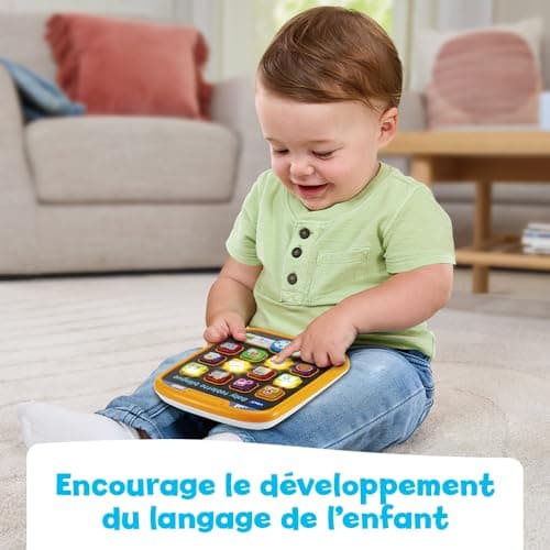 VTech - Bilingual Baby Tablet, Interactive Baby Tablet with 12 Educational Activities, Light Effects, Awakening Toy and Fine Motor Skills, Baby Gift from 9 Months - Content in French and English - Image 4