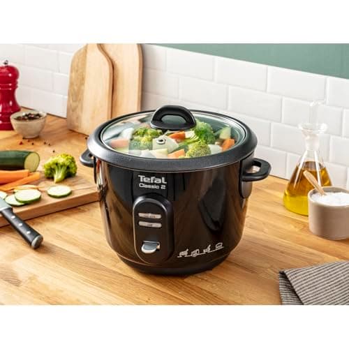 Tefal Classic 2 Automatic Rice Cooker, 3 L Capacity, 900 g Rice, Steamer, Non-Stick Bowl, Keep Warm, Unattended Cooking RK102811 - Image 5