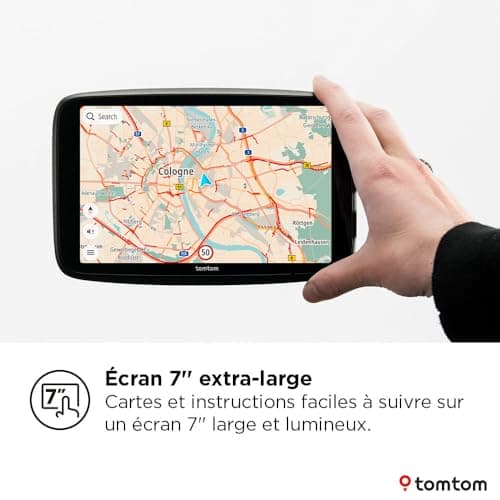 TomTom GPS GO Navigator (7" extra-large display, real-time traffic information, danger zone alert, 1 year trial included, map of Europe, update via Wi-Fi, premium services, magnetic mount) - Image 4