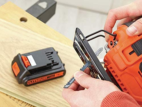 BLACK+DECKER BDCJS18E1-QW Jigsaw 18V 2.5Ah 1 Battery 1 Blade for Wood Delivered in Storage Box - Image 5