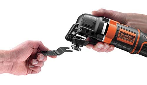 BLACK+DECKER MT300KA-QS 300W Wired Oscillatory Multi-Function Tool - 22,000 Osc/min - 2.8° - Quick and Tool-free Attachment - Comes in a Box with 11 Accessories: Sawing, Sanding and Scraping - Image 7