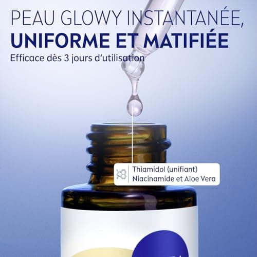 NIVEA Luminous 630 - Sérum Skin Glow - Soin Visage Anti-Taches - Hydrate & Affine Les Pores - Thiamidol Breveté, Niacinamide & Aloe Vera - Vegan - Tous Types De Peaux - 30 ml - Image 4