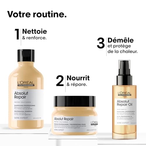 L'Oréal Professionnel, Pour Cheveux Secs & Abîmés, Répare & Restructure Instantanément, Protège & Nourrit la Fibre, Absolut Repair, Série Expert - Image 7
