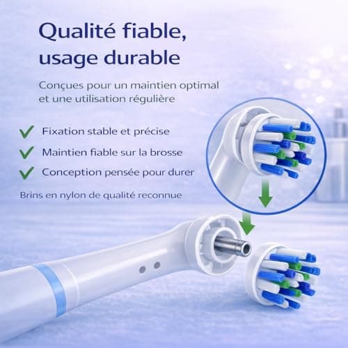 16 Replacement Brushes Compatible with Braun Oral-B - For Pro/Vitality/Genius/Smart (except iO/Pulsonic) - 4 Types: CrossAction, Precision, Interdental, Sensitive - Image 6